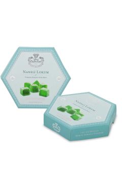 Turkish Delight with Mint in Hexagonal Box