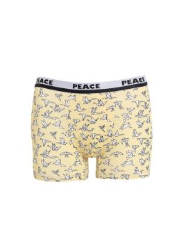 male yellow crane patterned compact patterned boxer
