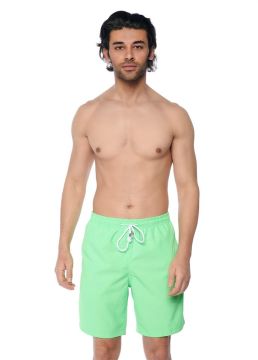 neon green mıcro middle straight men's bathing shorts