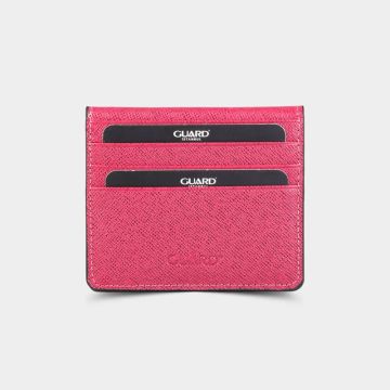 Derideposu Otto Fuchsia Saffiano Leather card wallet / 5239