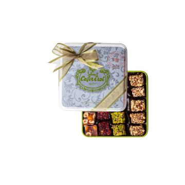 Cafer Erol, Mixed Special Turkish Delight in Green Tin Box 450 G.