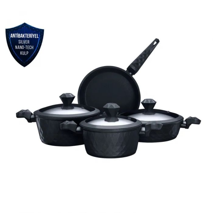 Karaca BioDiamond 4 Pieces Cookware Set with Handle and Induction