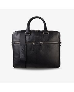 Derideposu Black Leather Briefcase with Laptop Compartment / 1794