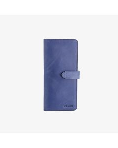 Derideposu the Navy Tiguan Crazy Parma Leather Portfolio Wallet / 3032