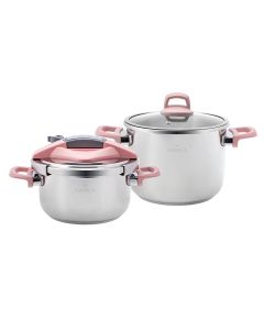 KARACA PERFECT PINK 4+6 L PRESSURE COOKER SET