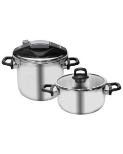 KARACA PERFECT GRAY 4+6 L PRESSURE COOKER SET