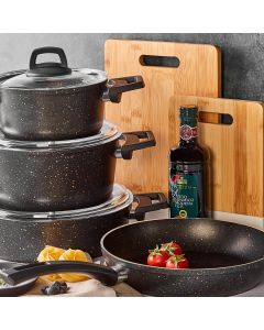 KARACA BIOGRANIT BLACKGOLD 7 PIECES COOKWARE SET