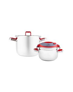 KARACA ORBİT 4+6 L PRESSURE COOKER SET RED