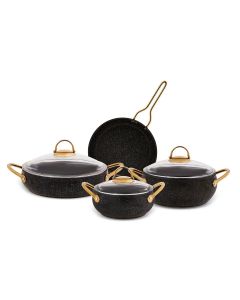 KARACA AVANOS BLACKGOLD BIO GRANIT 7 PIECES SET