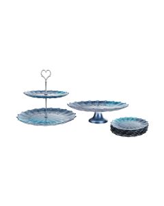 KARACA PARİ BLUE 8 PIECES CAKE SET