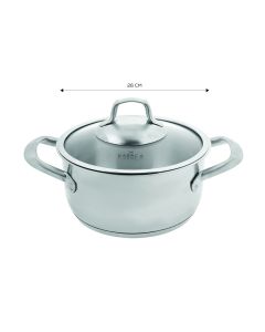 KARACA BIANCA 304 STEEL 26 CM POT