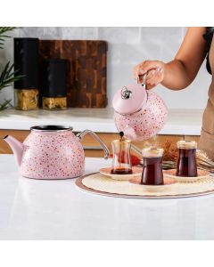 KARACA ENAMEL TERAZZO PINK TEAPOT