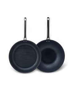 KARACA DIAMOND STEEL PLUS WOK+GRILL SET