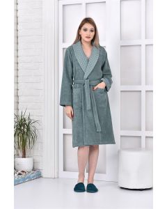 Green Black Hare Women's Bathrobes