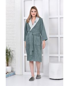 Green Black Beach Women's Bathrobes