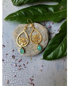 PITANE AQUA CALSEDON BRASS EARRINGS