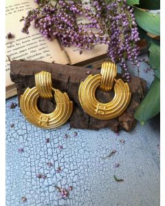 PITANE DESIGN BRASS RING EARRINGS