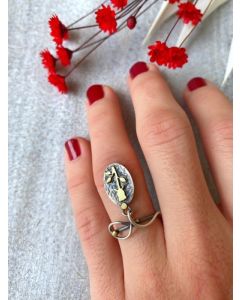 PITANE SILVER FLOWER RING