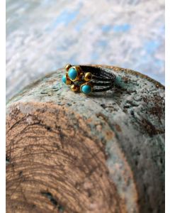 PITANE SILVER TURQUOISE DESIGN RING