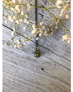 Silver Zebercet Stone Necklace