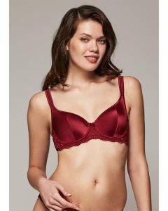 BURGUNDY ANGEL COLLECTING LACES EMPTY CUP SINGLE BRA