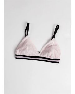 PINK CANDY LACY TRIANGLE SINGLE BRA