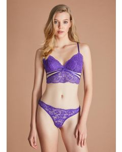 PURPLE LOLE TRIANGULAR COATED BRALET SET