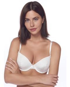 ECRU VELVET ALMOND HALF PUSH-UP SINGLE BRA