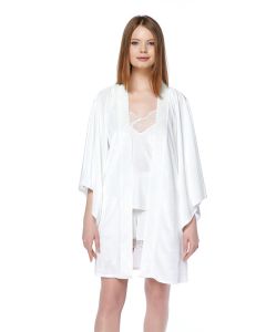 ECRU SHORTS DRESSING GOWN