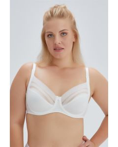 ECRU BALLET STRIPED SINGLE BRA