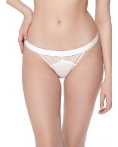 ECRU COTTON LACE BRIEF SLIP