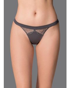 SMOKED COTTON LACE BRIEF SLIP