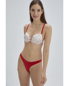 Brazilian panties red stone