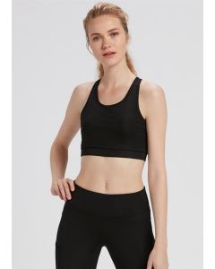 BLACK BRA WOMEN'S SPORTS TOP