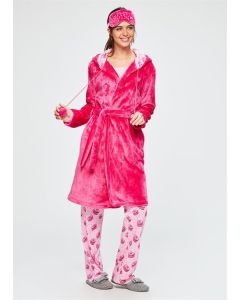 FUCHIA POLAR DRESSING GOWN