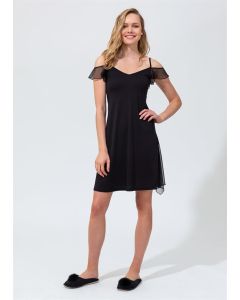 BLACK HANGING FEMALE NIGHTGOWN