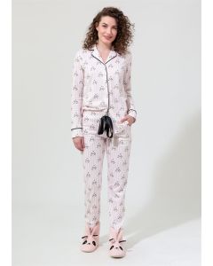 POWDER PRINTED SHIRT WOMEN'S PAJAMAS SET