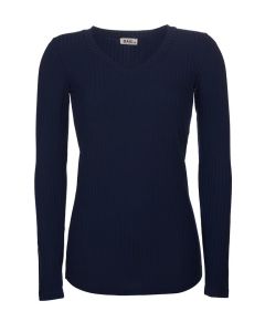 navy blue v-neck women's body