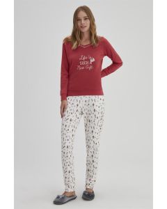 WOMEN'S V-NECK PAJAMAS SET