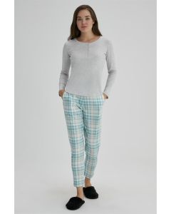 mint green plaid women's sweatpants