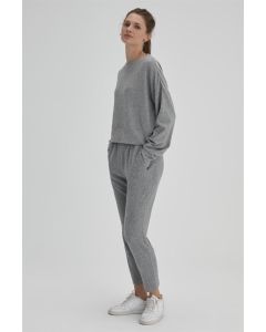 melange gray sweatpants woman