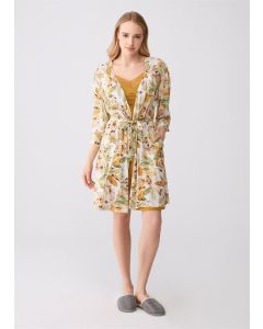 WOMEN'S VUAL FLORAL DRESSING GOWN