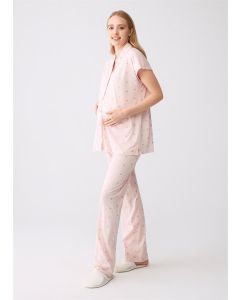 SALMON WOMEN'S LONG SLEEVE PAJAMAS SET