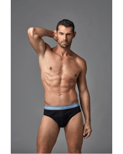 BLACK 2 PIECES COMBED MEN'S SLIP