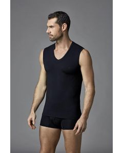 mıcro modal black sleeveless v-neck undershirt men