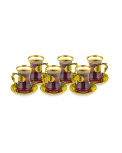 Damla Tea Set - 6 Cups