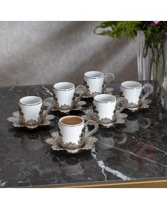 Damla Yaldız Turkish Coffee Cup Set - 6 Cups