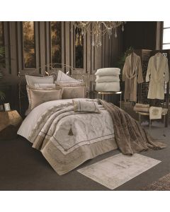 Dreams Lace Duvet Cover 21 Pieces Cappuccino