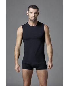 black men sleeveless undershirt collar combed zero