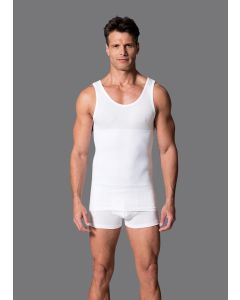 WHITE MEN'S CORSET UNDERSHIRT